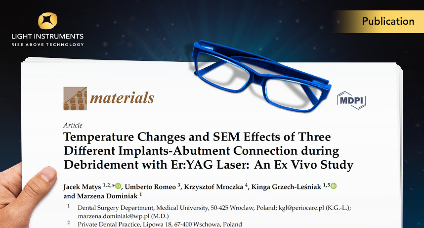 Temperature Changes and SEM Effects of Three Different Implants-Abutment Connection during Debridement with Er:YAG Laser: An Ex Vivo Study