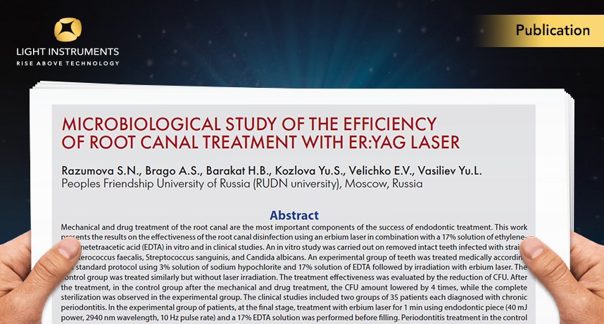 Microbiological study of the Efficiency of Root Canal Treatment with Er:YAG Laser