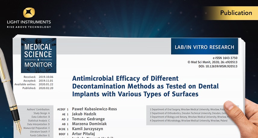 Antimicrobial Efficacy of Different Decontamination Methods as Tested on Dental Implants with Various Types of Surfaces