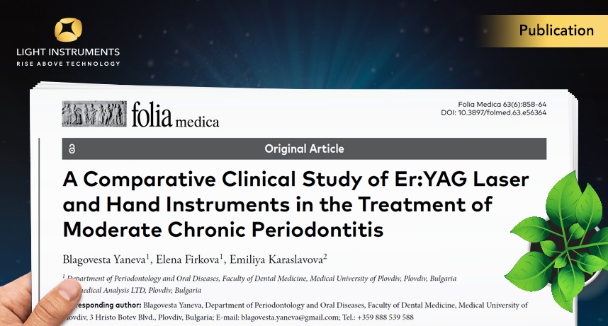 A Comparative Clinical Study of Er:YAG Laser and Hand Instruments in the Treatment of Moderate Chronic Periodontitis