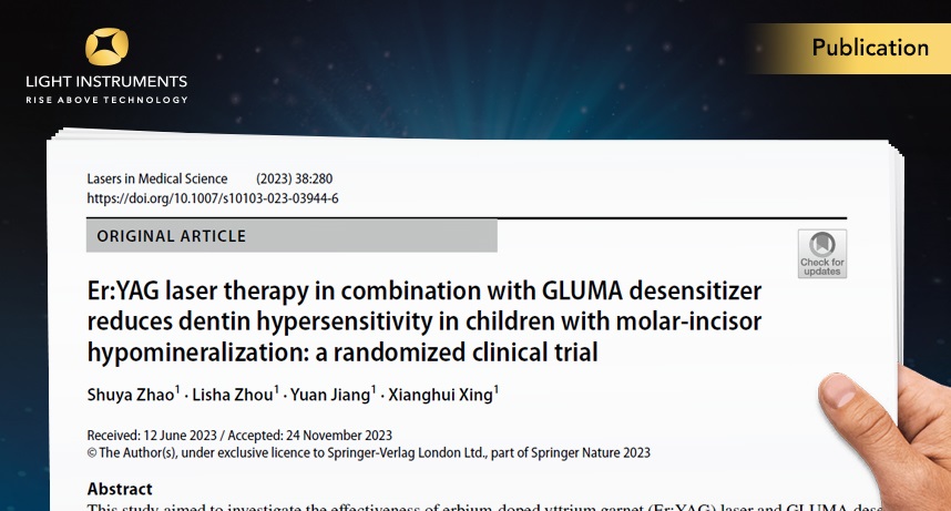 Er:YAG laser therapy in combination with GLUMA desensitizer reduces dentin hypersensitivity in children with molar‑incisor hypomineralization: a randomized clinical trial