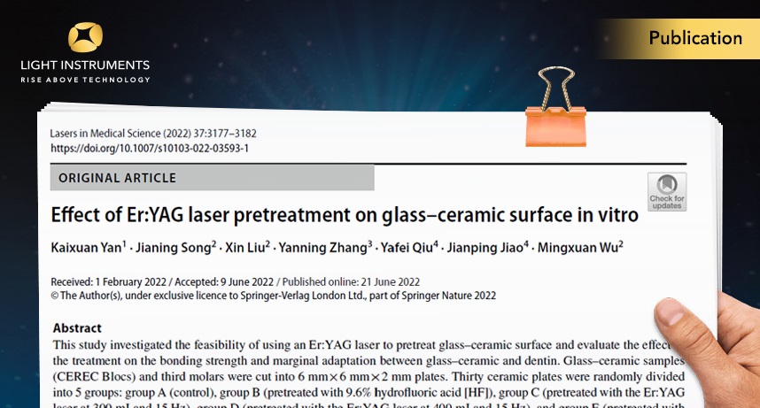Effect of Er:YAG laser pretreatment on glass–ceramic surface in vitro