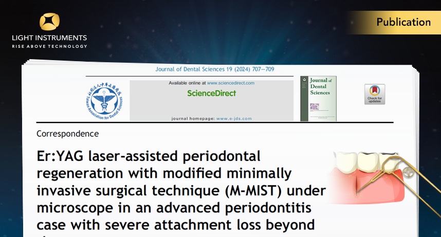 Er:YAG laser-assisted periodontal regeneration with modified minimally invasive surgical technique (M-MIST) under microscope in an advanced periodontitis case with severe attachment loss beyond the root apex